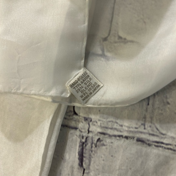 LOT OF (3) OFF WHITE/IVORY VINTAGE SILK SQUARE SCARVES NEUTRAL CLASSIC - Picture 5 of 5